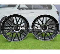 4X R19" 5x112 Cerchi AMG Style Neri Mezzo Opaco + Lucido: Adatti Per MB E S CLS