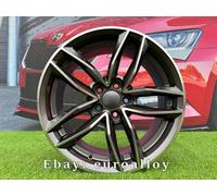 4x R19 Inch 5x112 Audi Rs Style Grey Polished Wheels: Fits For A4 A6 Q2 Q5