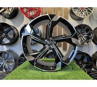 4x R23 Inch 5x112 Audi Sq8 Style Black Polished Wheels: Fits For SQ7 Q7 Q8