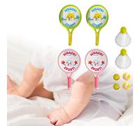 4x racchetta da badminton per bambini con volani a sfera per bambini adulti