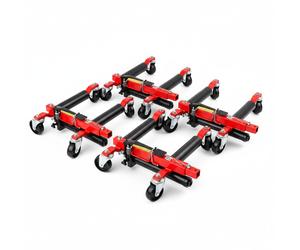 4x Rangierhilfe Jack Carrello Automobile Auto Rotelle di Manovra Sollevamento