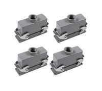4X Rectangular H24B-He-024-1 Connettori per Impieghi Gravosi Potenza Linea 24 Cores 16A 500V Presa A Vite Aviation per Piedi A Vite, 139X43X72mm
