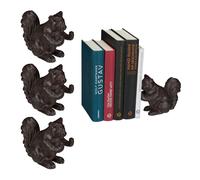 4x Reggilibri libri fermalibri design scoiattolo riccio supporto sostegno