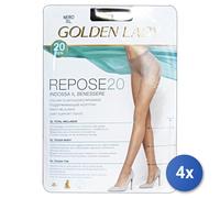4x Repose Collant 20 Den 36F Daino Tg.Iii