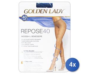 4x Repose Collant 40 Den 36G Melon Tg.Iii