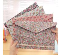 4x Rétro Floreale File Tasca Documenti Borse Cartella Cancelleria Archiviazione