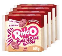 4X Ringo Cheesecake Booom Biscotti Gusto Cheesecake ai Frutti di Bosco con Ripieno al Formaggio 165g - Limited Edition