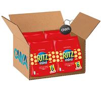 4X Ritz Original Mini Ritz Crackers Salati Maxi Confezione con 6 Bustine Monoporzione 240gr [CAIYA® BOX da 4 Confezioni]