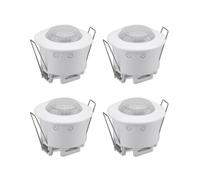 4X Rivelatore di Movimento PIR da Incasso un Soffitto, Rilevatore Regolabile un Infrarossi per Corridoi, Magazzini, Scale, Portici, Luci, Interruttori