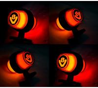 4x Rosso Arancio V8 Neon Maxi Posteriore Indicatore Laterale 12-24V Luce LED