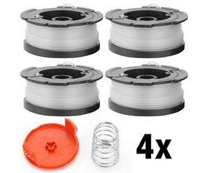 4x Rotoli Con Bobina Coperchio for Black-Decker Prato Rasaerba Filo Bobina Di