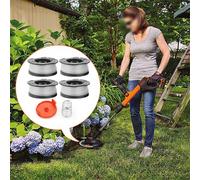 4x Rotoli Con Bobina Coperchio for Black-Decker Prato Rasaerba Filo Bobina Set