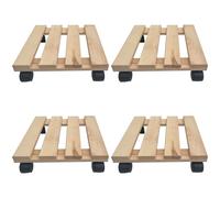 4X Rulli Per Piante Quadrati 30Cm 120 Kg Sottovaso Per Vasi Carrello
