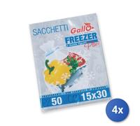 4x Sacchi Freezer Busta Gallo Piccoli 15X30 50 Pezzi