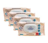 4x Salviettine Delicate Per Bambini, Detergono Con Una Carezza, Delicatamente Profumate (Confezione Da 65 Salviettine)