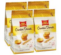 4X San Carlo Crostini Dorati Classici Tostati e Fritti, Semplici e Croccanti Maxi Formato 200g [4 Confezione]