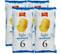 4X San Carlo Light Patatine con il 30% di Grassi in Meno Formato Multipack con all'interno 6 Buste da 25g, Senza Glutine (Gluten Free) 150g