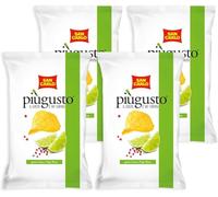 4X San Carlo Più Gusto Patatine Gusto Lime e Pepe Rosa Senza Glutine (Gluten Free) 70g