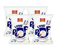 4X San Carlo Pop Corn Love 50g - Popcorn Croccanti e Leggeri Cotti ad Aria Calda - Snack Sfizioso Senza Glutine Ideale per Serate Cinema e Aperitivi