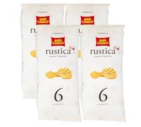 4X San Carlo Rustica Patatine Formato Multipack con all'interno 6 Buste da 25g, Senza Glutine (Gluten Free) 150g