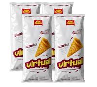 4X San Carlo Virtual Multipack Coni di Mais Croccanti, 6 Sacchetti da 22 g, Snack Salato Tostato e Leggermente Piccante, Senza Glutine, Senza Conservanti e Senza Coloranti 132g