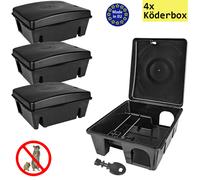 4x Scatola per esche Trappola per topi Bait Station Rat Interno Esterno Petigi