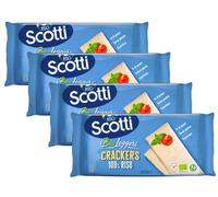 4X Scotti Crackers 100% Riso, Leggeri e Naturali, Senza Glutine (Gluten Free) 200g