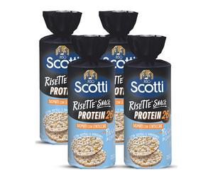 4X Scotti Risette Protein con Riso Basmati e Lenticchie Rosse Extra Sottili 160g