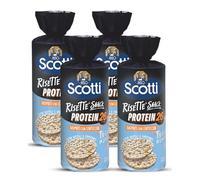 4X Scotti Risette Snack Protein Galette con Riso Basmati e Lenticchie Rosse Extra Sottili e Croccanti 160g