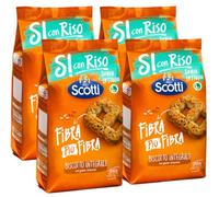 4X Scotti Si con Riso Biscotti Frollini Integrali con Gran Saraceno e Farina di Riso Integrale 350g