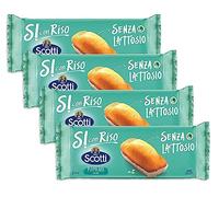 4X Scotti Si con Riso Plumcake con Riso Senza Lattosio (Lactose Free) 6 Monoporzioni 190g [4 Confezioni]