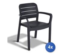4x Sedia da esterno Allibert TISARA Grafite K221209K939KK