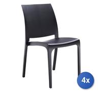 4x Sedia da esterno Bica 300 4 VOLGA Nero