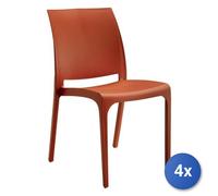 4x Sedia da esterno Bica 300 7 VOLGA Brick red