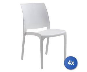 4x Sedia da esterno Bica 300 VOLGA White