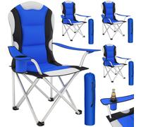 4x SEDIA PIEGHEVOLE DA CAMPEGGIO CON BORSA CAMPING SEDIA SPIAGGIA ESTERNO GRIGIA