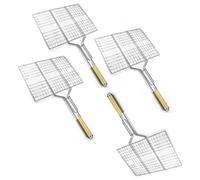 4x Set Griglia Supporto Materiale Titolare Del Pesce Cesto Universale Ruggine