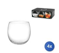 4x Set H&H 6 bicchieri in vetro Bubbly liquore Cc 160