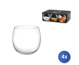 4x Set H&H 6 bicchieri in vetro Bubbly liquore Cc 160