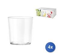 4x Set H&H 6 bicchieri in vetro Starc acqua Cc 350