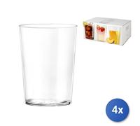 4x Set H&H 6 bicchieri in vetro Starck bibita Cc 500