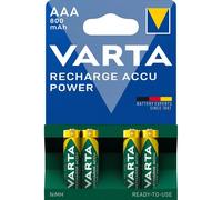 BATTERIE RICARICABILI VARTA AAA 4PZ MINI STILO 1.2 V 800MAH KR3800 COD. 56703 HR03 NI/MH RECHARG ACCU POWER