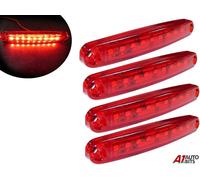 4x Slim Rosso 24v Lato Posteriore Evidenziatore 9 LED Lampade Luci 9.9cm Lgv Hgv