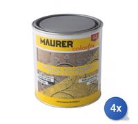 4x SMALTO GEL MAURER ANTIRUGGINE ML 750 NERO SATINATO