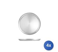4x Sottobicchiere Inox Piazza Cm 9