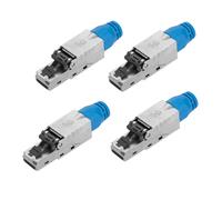 4x Spina cavo di rete Connettore per RJ45 CAT 6A in metallo Plug Schermato