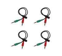 4X Splitter per Cuffie per Computer, Adattatore per Auricolari per PC Audio e Microfono, 3,5 mm Femmina A Doppio 3,5 mm Maschio