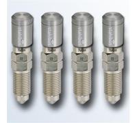 4x Stahlbus Schnell-Entlüfterschraube Sfiato M10x1x20 +Tappo IN Allumino Natura