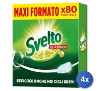 4x Svelto Tabs Lavastoviglie 80 Pz. Classic
