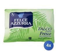 4x Talco Busta 100 Gr. Felce Azzurra Fresco